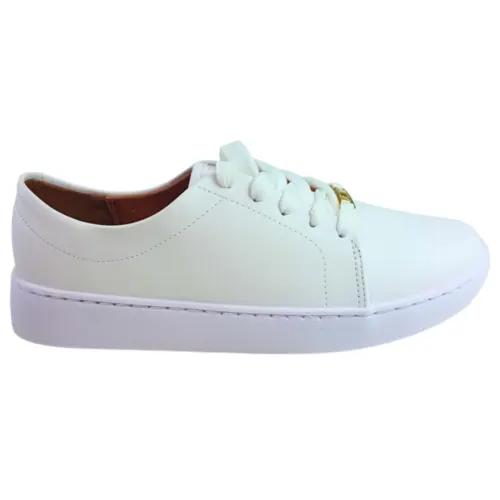 1214.205.7286.16072 SAPATO CASUAL FEM. DE USO COMUM C/ SOLA SINT. CABEDAL SINT. BRANCO 99 tam: 38