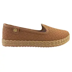 Sapatilha Moleca Napa Tresse Capri Neo Camel Feminina