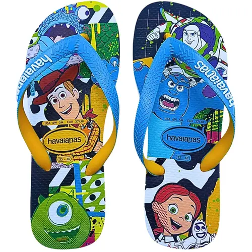 Chinelo Havaianas Disney Stylish Branco/Azul Masculino