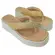 Tamanco Beira Rio Napa Tresse Anabela Creme/Dourado Feminino