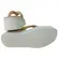 Tamanco Beira Rio Napa Tresse Anabela Creme/Dourado Feminino
