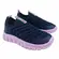 Tênis Slip On Novopé Textil Infantil Marinho/Lilás Menina