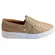 Tênis Vizzano Slip On Napa Pele Strech Bege Feminino