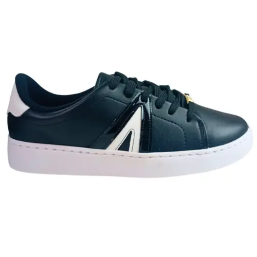 Tênis Casual Vizzano Pelica/Verniz Preto/Branco Feminino