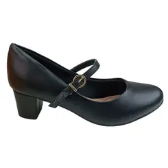 Sapato Beira Rio Salto Grosso Napa Turim Preto Feminino