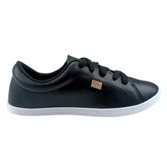 Tênis Beira Rio Casual Napa Sardenha Preto Feminino