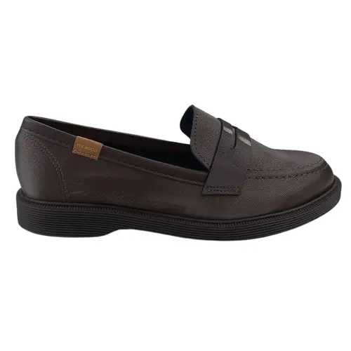 Sapato Moleca Mocassim Loafer Café/Bronze Feminino