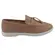 Sapato Moleca Loafer Nobuck Tunisia Nude Feminino