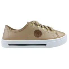 Tênis Moleca Casual Napa Sardenha Neo Bege Feminino