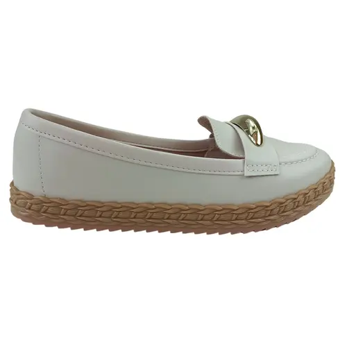 Sapatilha Moleca Napa Sardenha Branco Off Feminina