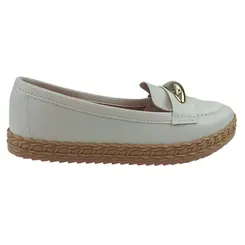 Sapatilha Moleca Napa Sardenha Branco Off Feminina
