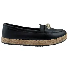 Sapatilha Moleca Napa Sardenha Neo Preto Feminina