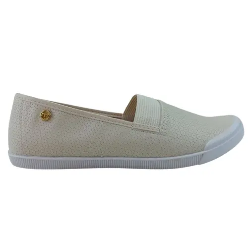 Sapatilha Moleca Napa Dalia Branco Off Feminina