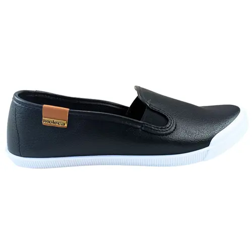 Sapatilha Moleca Napa Floather Preto/Camel Feminina
