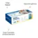 Kit 300 Máscaras TNT Retangular Tripla Com Elástico Clip Nasal Branca