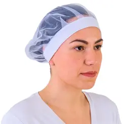 Kit 6 Toucas Organza Com Elastano Branca