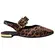 Sapato Chanel Bebecê Napa Onça Savana Preto Feminino