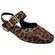 Sapato Chanel Bebecê Napa Onça Savana Preto Feminino