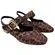 Sapato Chanel Bebecê Napa Onça Savana Preto Feminino