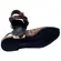 Sapato Chanel Bebecê Napa Onça Savana Preto Feminino