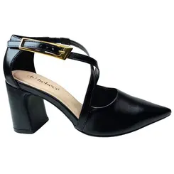 Sapato Canoinha Bebecê Napa Egeu Preto Feminino