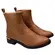 Bota Bebecê Cano Curto Napa Skin Soft Camel Feminina