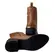 Bota Bebecê Cano Curto Napa Skin Soft Camel Feminina