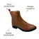 Bota Bebecê Cano Curto Napa Skin Soft Camel Feminina