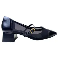Sapato Scarpin Bebecê Tecido Tule Preto Feminino