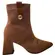 Bota de Knit Bebecê Napa Skin Soft Canela Feminina