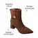 Bota de Knit Bebecê Napa Skin Soft Canela Feminina