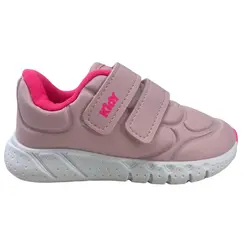 Tênis Kidy Equilibrio Nude/Pink Neon Infantil Menina