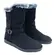 Bota Rasteira Mooncity Cano Curto Com Pelo Preto Feminina