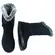 Bota Rasteira Mooncity Cano Curto Com Pelo Preto Feminina