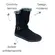 Bota Rasteira Mooncity Cano Curto Com Pelo Preto Feminina