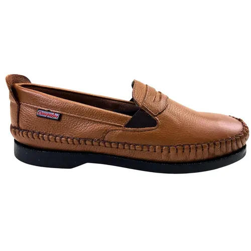 Sapato Mocassim Comparini Floater Couro Taupe Masculino