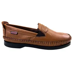 Sapato Mocassim Comparini Floater Couro Taupe Masculino