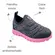Tênis Novopé Têxtil Infantil Mescla Cinza Escuro/Rosa BB Menina