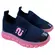 Tênis Novopé Têxtil Infantil Marinho/Rosa BB Transl Menina
