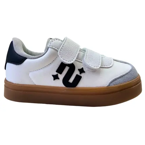 Tênis Novopé Sintético Infantil Branco/Cromo/Preto Menino
