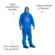 Kit 3 Conjuntos Polietileno Com Elástico e Capuz e Bota Impermeável Azul Oceano