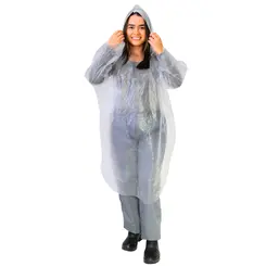 Kit 40 Capas Polietileno Transparente Com Capuz sem Elástico no Punho