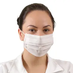 kit 400 Máscaras Polipropileno Retangular Tripla Com Elástico Clip Nasal Branca