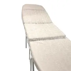 kit 50 Lençois Branco Polipropileno 220 x 90 Descartável Com Elástico