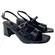 Sandália Via Marte Peeptoe Verniz Glossy Preto Feminina