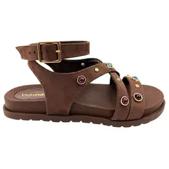 Sandália Via Marte Camurça Ultra Dark Brown Feminina