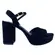 Sandalia Via Marte Nobuck Salto Alto Bloco Preto Feminina
