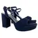 Sandalia Via Marte Nobuck Salto Alto Bloco Preto Feminina