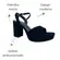Sandalia Via Marte Nobuck Salto Alto Bloco Preto Feminina