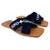 Rasteira Cravo e Canela Gorgurão Preto/Branco Feminino